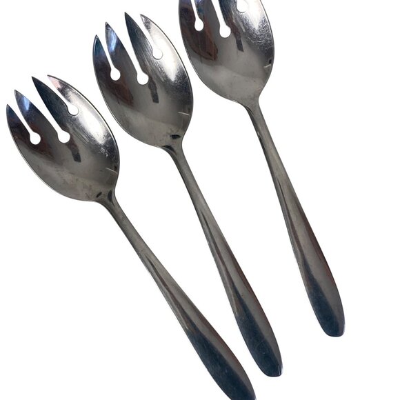 Imperial IMI 45 Medium Serving Fork 8.25 inch Stainless Steel Flatware MCM - Picture 2 of 7